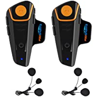 Fodsports BT-S2 Casco de Motocicleta con micrófono Impermeable Bluetooth Sistema de comunicación con 1000 m- GPS- Radio…